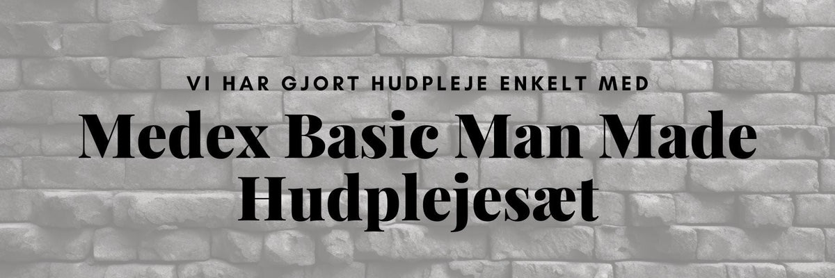 Mand udfører enkel hudplejerutine med Medex-produkter
