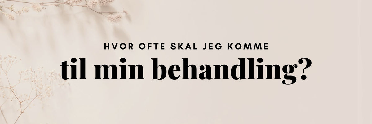 Kalender med anbefalet interval mellem klinikbehandlinger