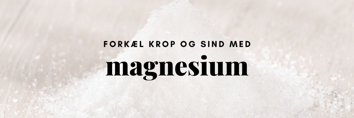 Magnesiumtilskud og produkter til krop og sind