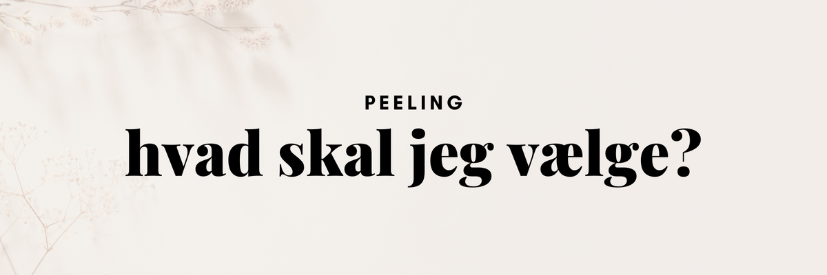 Forskellige typer ansigtspeeling stillet op til sammenligning