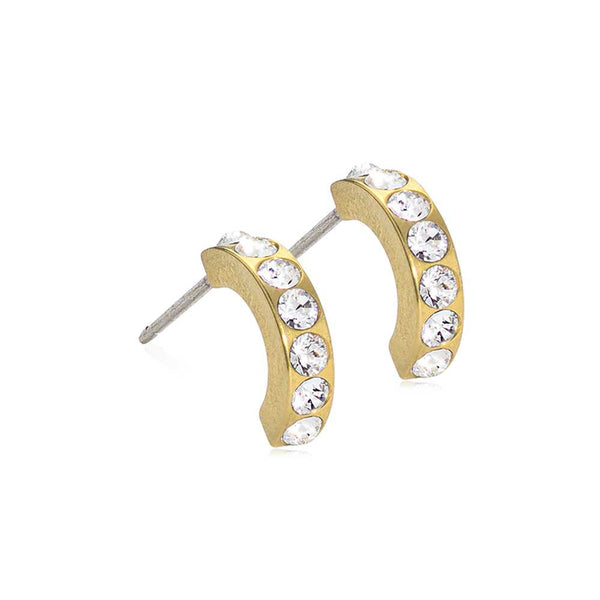 Blomdahl Golden Titanium Pendant Brilliance Curved: Størrelse 10mm