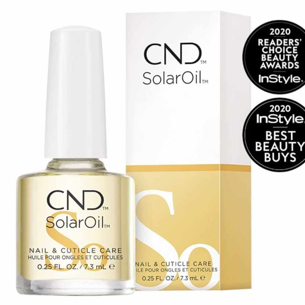 CND Solar Oil i 7,3 mL - Indeholder jojobaolie, e-vitamin og mandelolie.