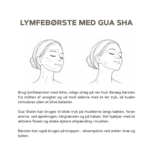 Lymfebørste med Gua Sha