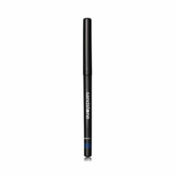 Sandstone Waterproof Eyeliner - den ultimative eyeliner til at skabe et smukt og langtidsholdbart look.Her i blå.