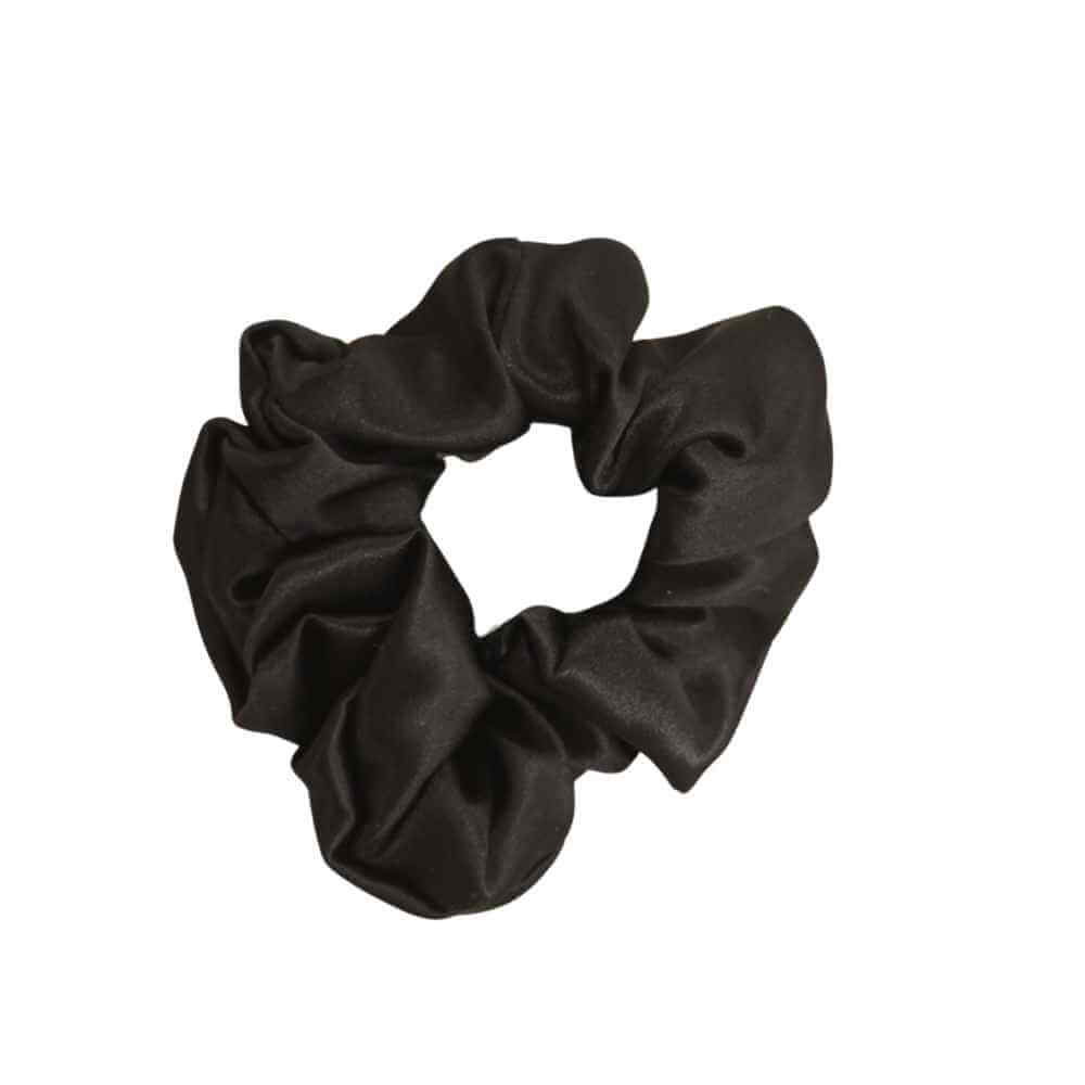 Stor Silke-Scrunchie i Sort