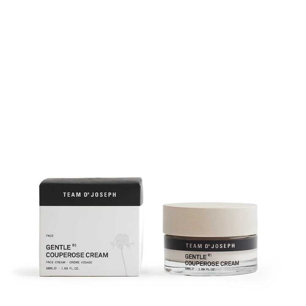 Gentle Couperose Cream fra Team Dr. Joseph – Skånsom pleje til sensitiv og rødmepræget hud. Indeholder 50 ml.