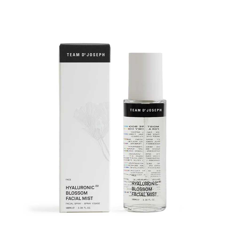 Hyaluronic Blossom Facial Mist fra Team Dr. Joseph – Opfriskende Fugt til Din Hud. Her i 50 ml. rejsestørrelse.