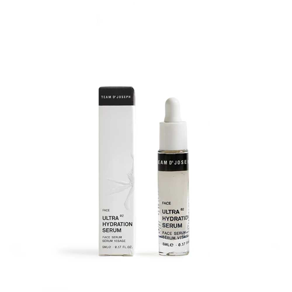 Ultra Hydration Serum fra Team Dr. Joseph – Intensiv fugtpleje til dehydreret hud. Rejsestørrelse på 5 ml.