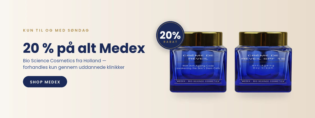 Spar 20 % på Medex hudpleje — kun til og med søndag