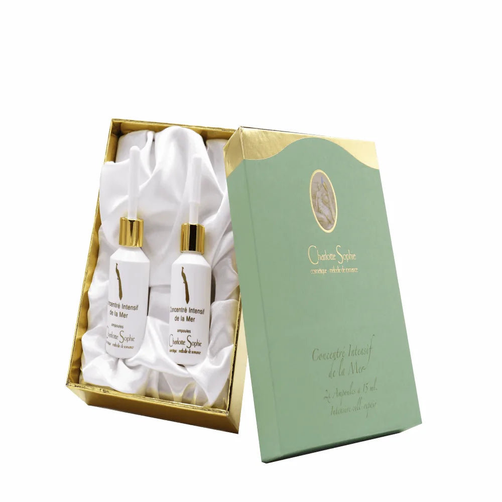 Indhyl dig i ren luksus med Concentré Intensif De La Mer, en del af den eksklusive Charlotte Sophie-serie fra Medex. Indeholder 2 x 15 ml