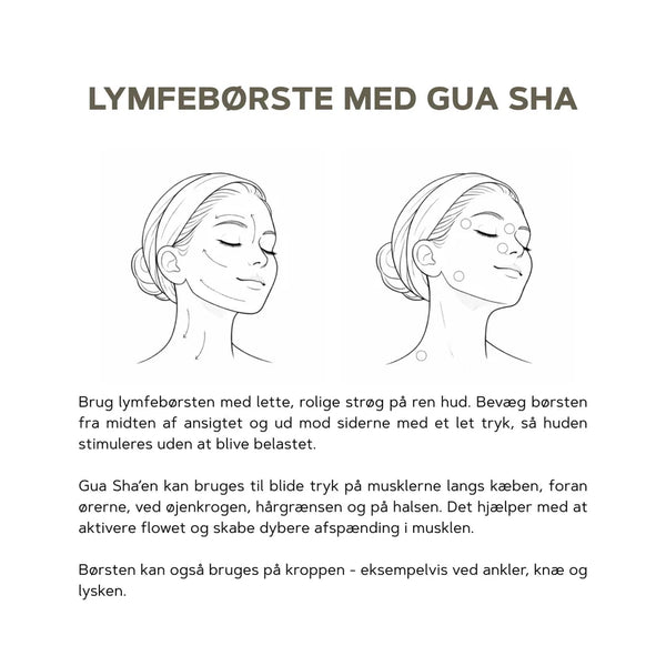Sådan bruger du ROEN Lymfebørste med Gua Sha