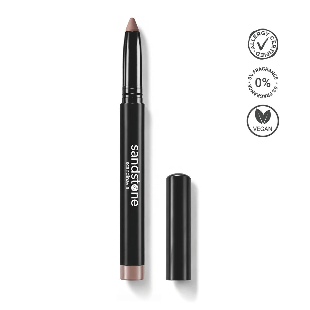 Sandstone Eyeshadow Stick i nuancen Matte Taupe, cremet øjenskygge i stiftform