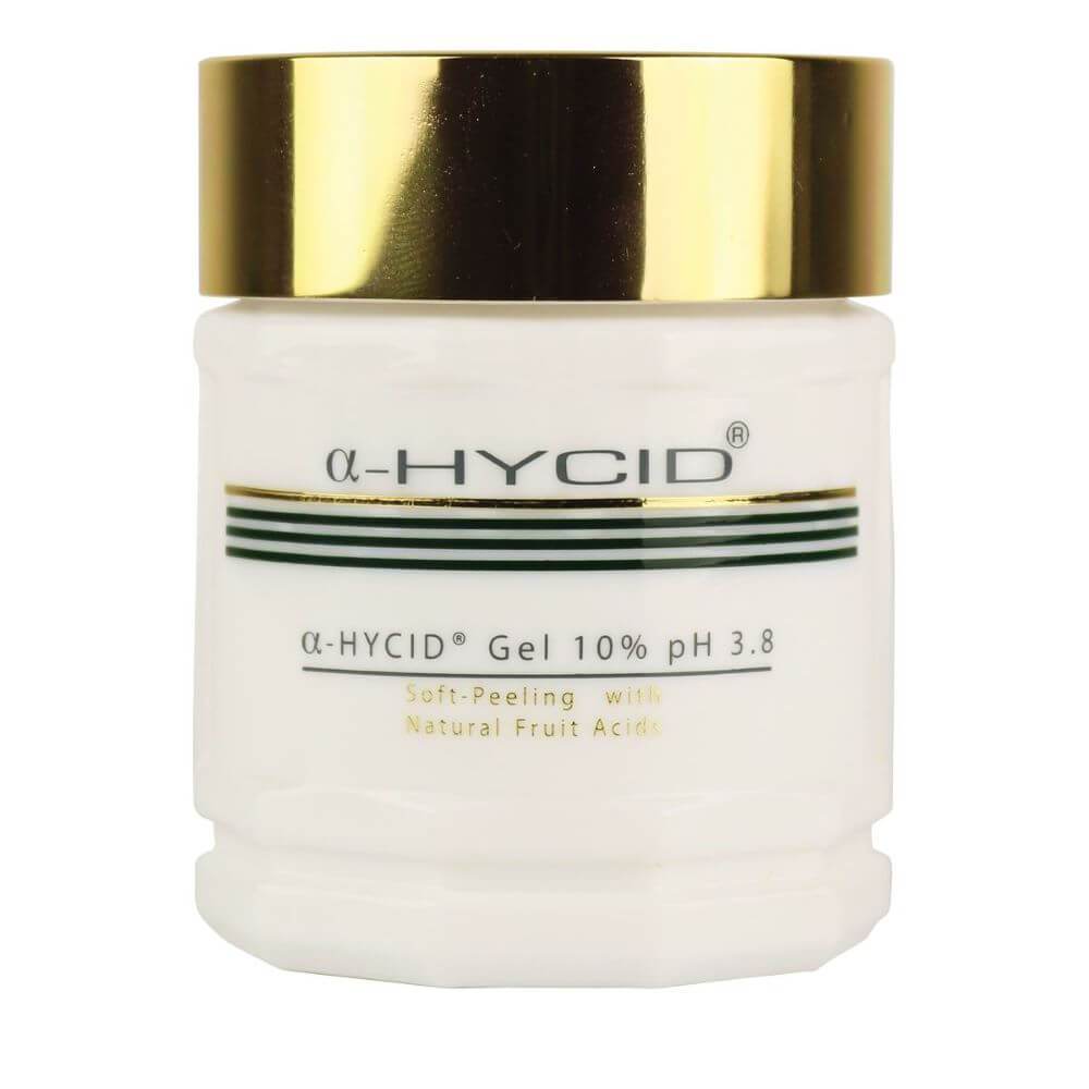 Medex - a-Hycid Gel 10% pH3.8. Effektiv frugtsyrebehandling med naturlig fornyelse af huden. Indeholder 50 ml.