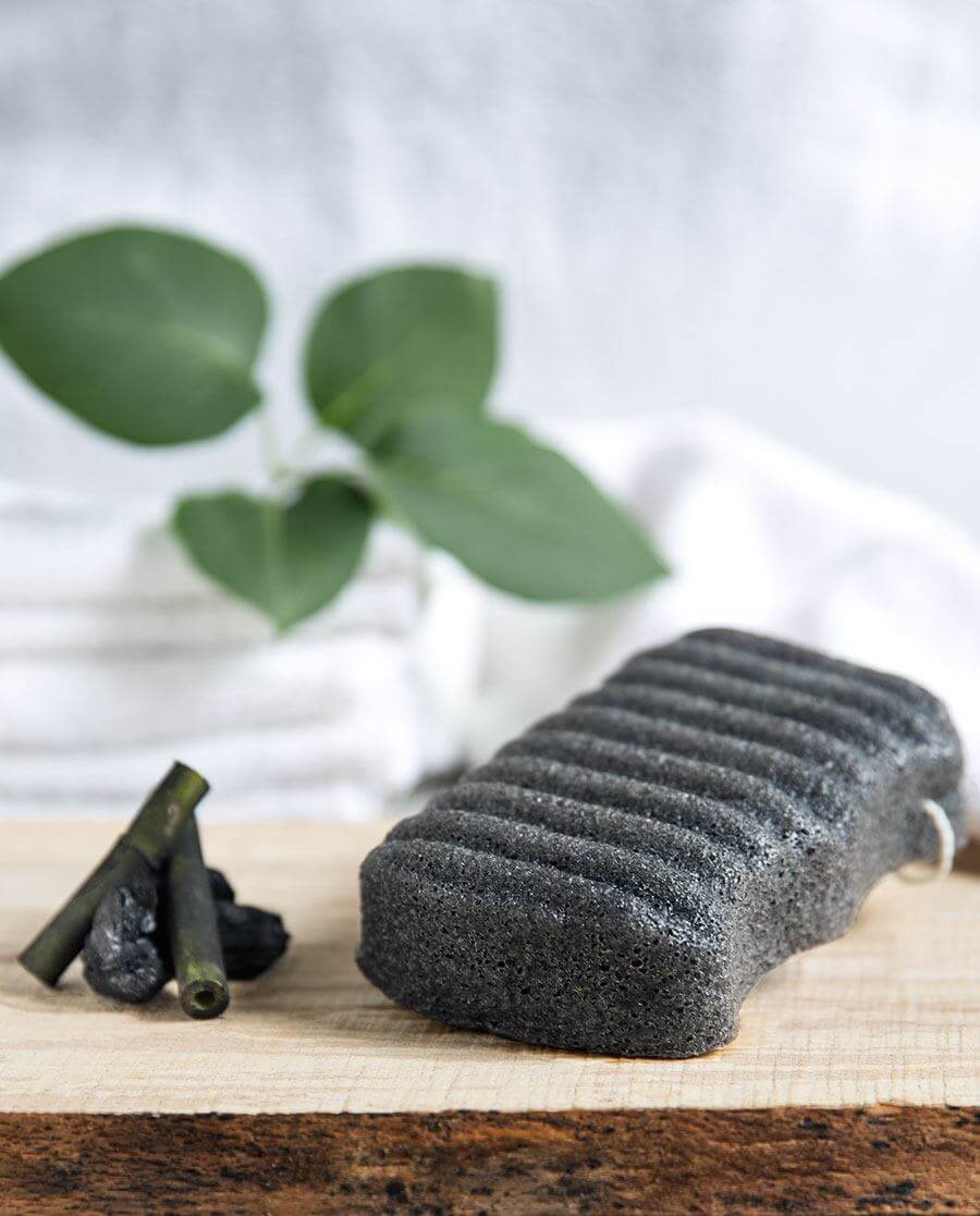 Organic Konjac Svamp Body – Bamboo Charcoal til uren hud